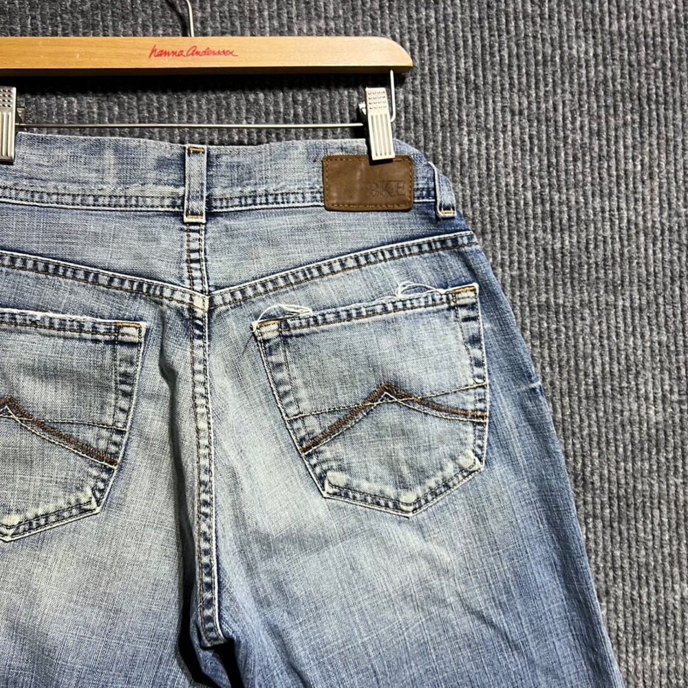 BKE Justin Straight Leg Jeans Mens 29x32 Blue Light Wash Distressed Denim - Picture 3 of 9